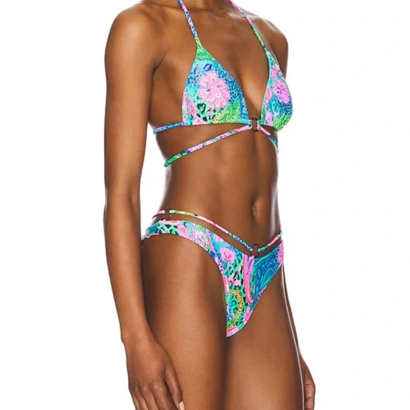 *TODAY ONLY* Luli Fama Sea glass Bikini Set NWT - Picture 2 of 4